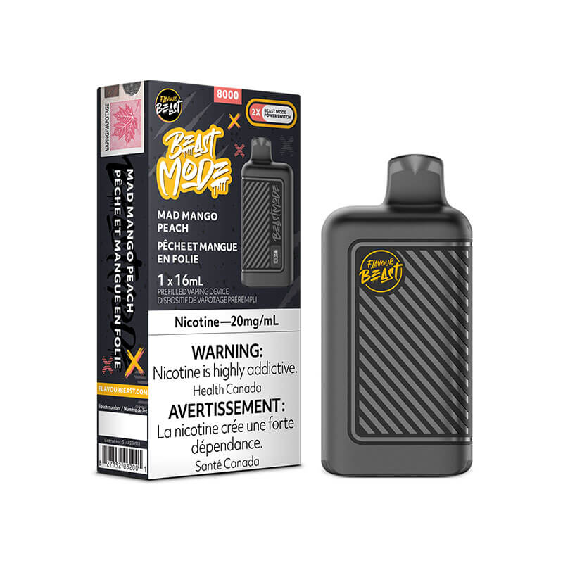 FLAVOUR BEAST BEAST MODE 8000 MAD MANGO PEACH | Buy Online | Best Vaping Experience | Long-Lasting Flavor & Performance