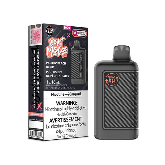 FLAVOUR BEAST BEAST MODE 8000 PACKIN' PEACH BERRY | Buy Online | Best Vaping Experience | Long-Lasting Flavor & Performance