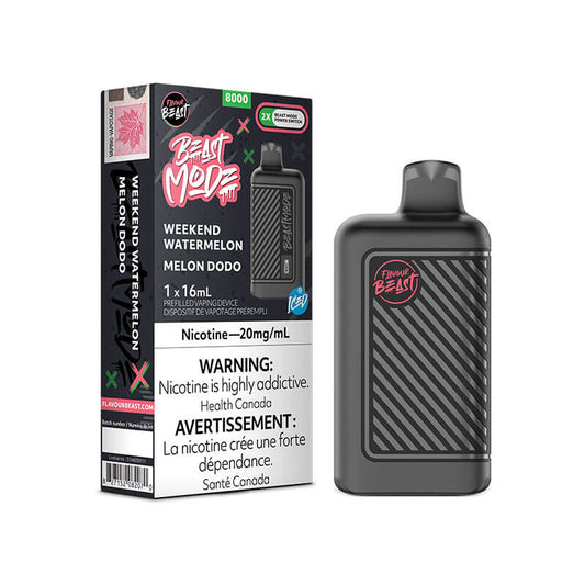 FLAVOUR BEAST BEAST MODE 8000 WEEKEND WATERMELON ICED | Buy Online | Best Vaping Experience | Long-Lasting Flavor & Performance