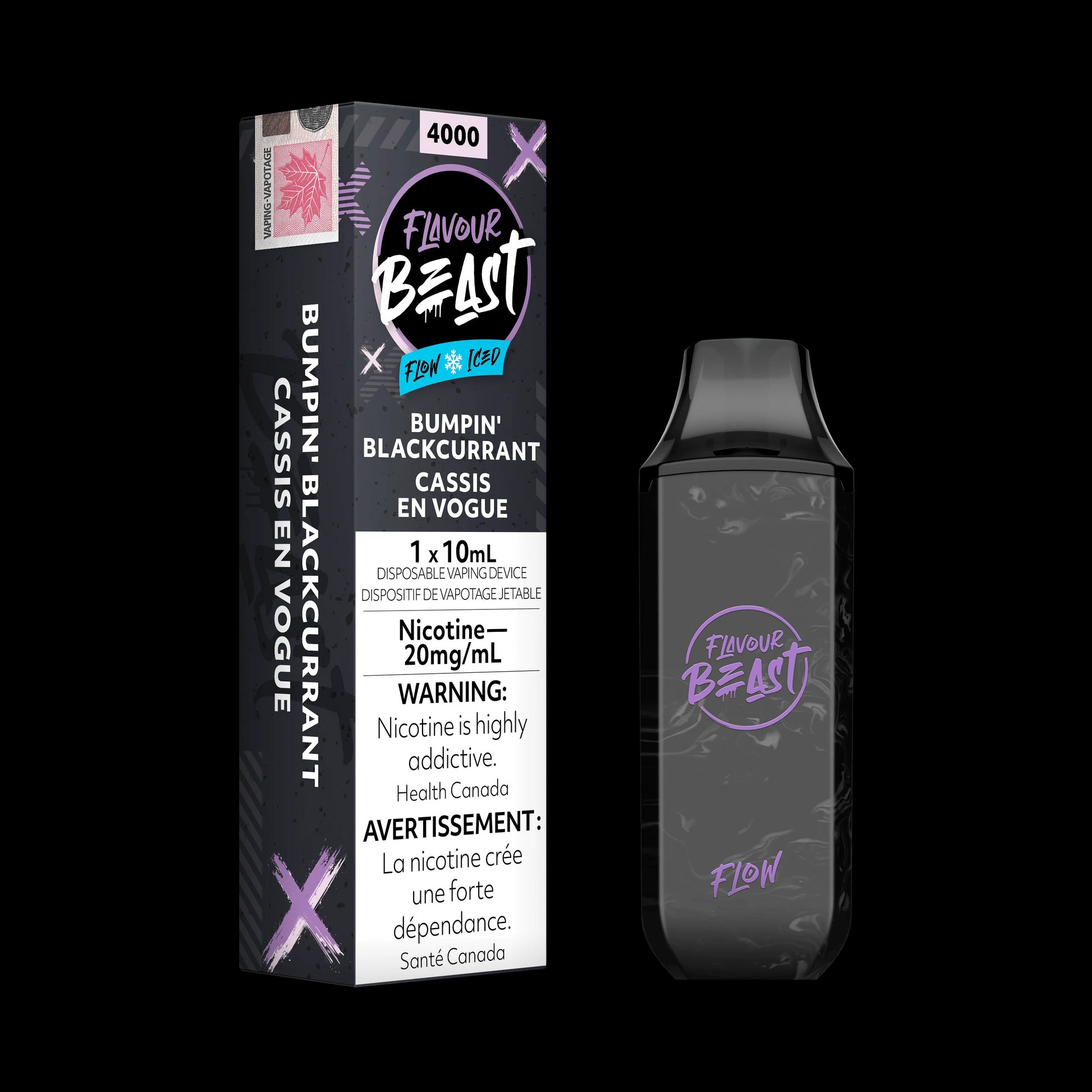 FLAVOUR BEAST FLOW 4000 -BUMPIN' BLACKCURRANT ICED | Buy Online | Best Vaping Experience | Long-Lasting Flavor & Performance