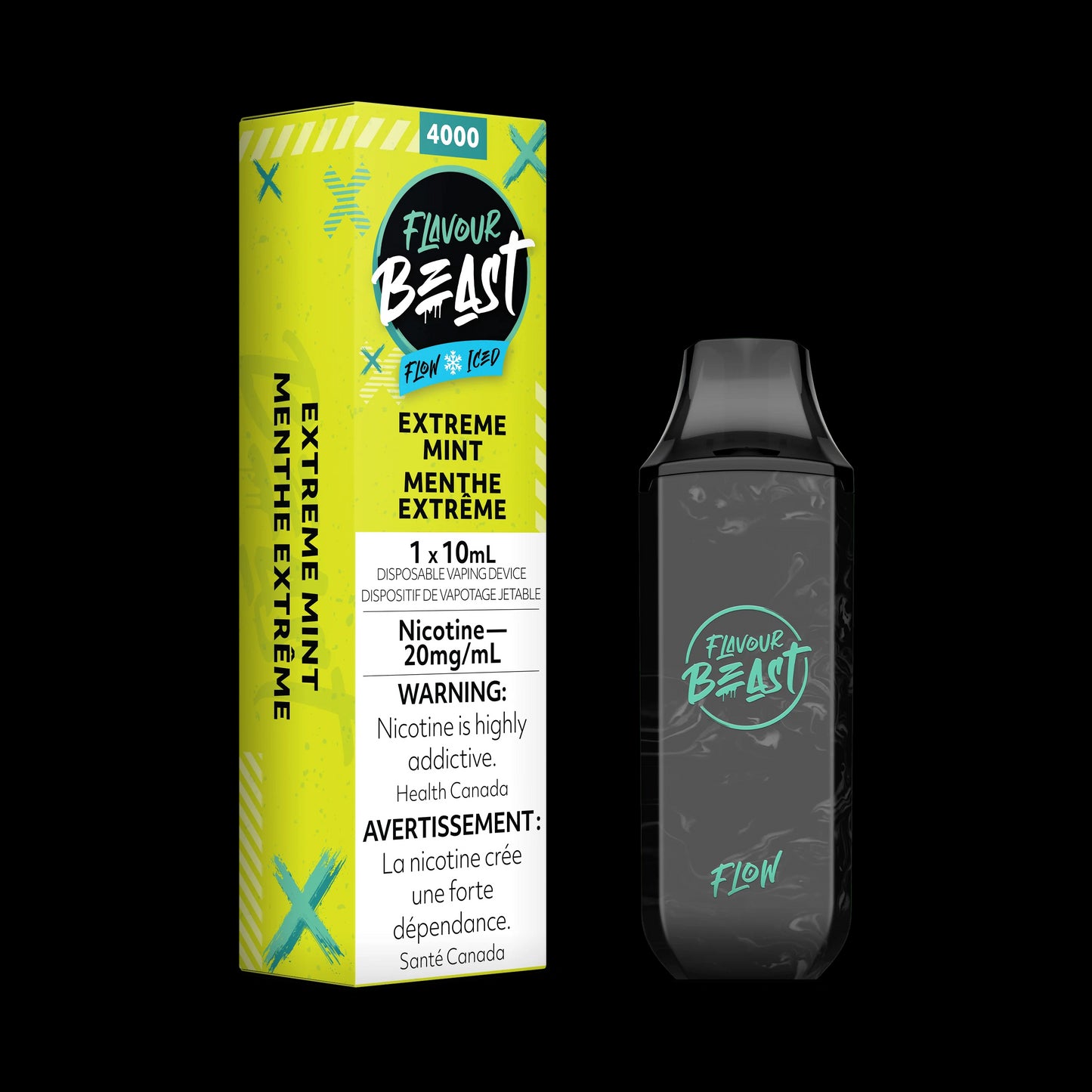 FLAVOUR BEAST FLOW 4000 -EXTREME MINT ICED | Buy Online | Best Vaping Experience | Long-Lasting Flavor & Performance