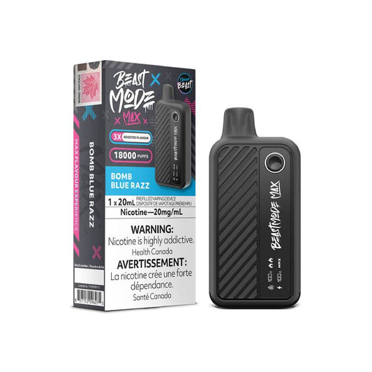 FLAVOUR BEAST - BEAST MODE MAX 18K DISPOSABLE: BOMB BLUE RAZZ, 20ML | Buy Online | Best Vaping Experience | Long-Lasting Flavor & Performance