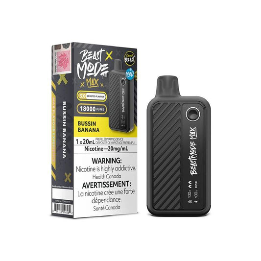 FLAVOUR BEAST - BEAST MODE MAX 18K DISPOSABLE: BUSSIN BANANA, 20ML | Buy Online | Best Vaping Experience | Long-Lasting Flavor & Performance