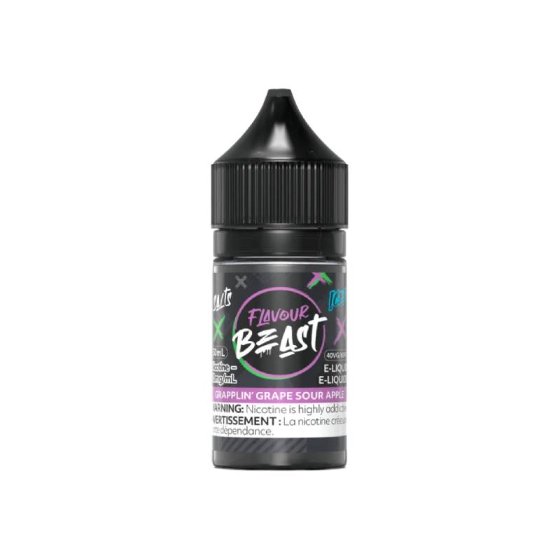 FLAVOUR BEAST GRAPPLIN' GRAPE SOUR APPLE SALTS E-LIQUID