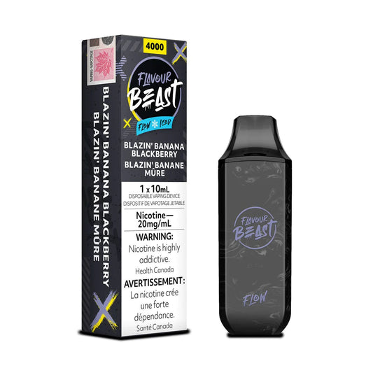 FLAVOUR BEAST FLOW 4000 -BLAZIN' BANANA BLACKBERRY ICED | Buy Online | Best Vaping Experience | Long-Lasting Flavor & Performance