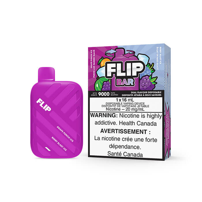 FLIP BAR GRAPE PUNCH ICE & BERRY BLAST ICE DISPOSABLE VAPE