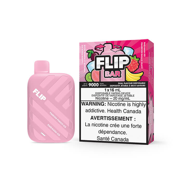 FLIP BAR PASSION PUNCH ICE & RAZZ NANA ICE DISPOSABLE VAPE