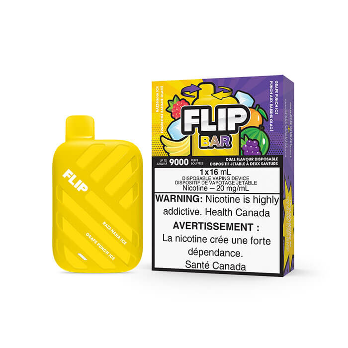 FLIP BAR RAZZ NANA ICE & GRAPE PUNCH ICE DISPOSABLE VAPE