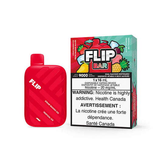 FLIP BAR STRAW MANGO ICE & TROPICAL ICE DISPOSABLE VAPE