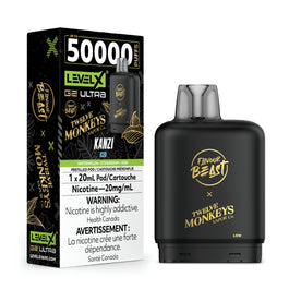 Vape device and packaging with 'Beast' branding on a white background