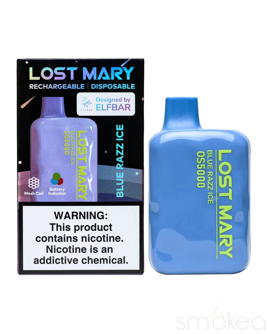 LOST MARY OS5000 DISPOSABLE - BLUE RAZZ ICE | Buy Online | Best Vaping Experience | Long-Lasting Flavor & Performance