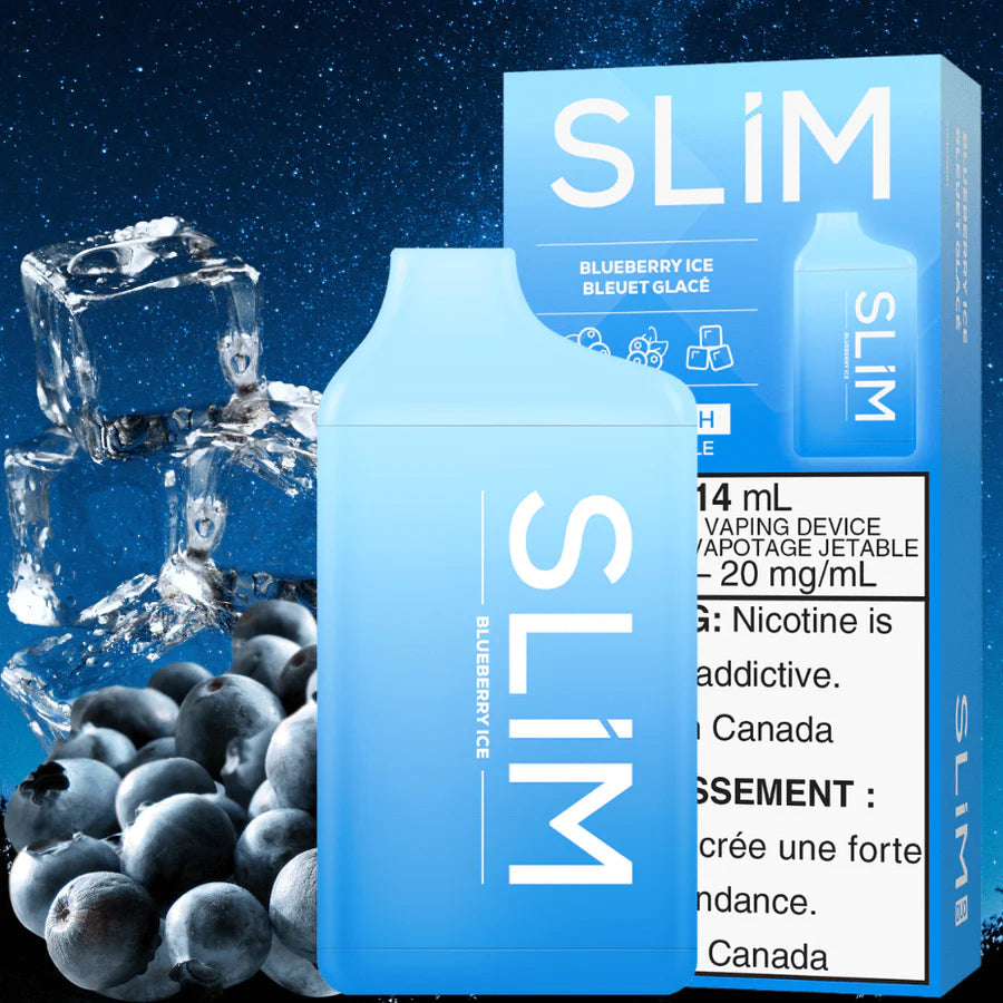 SLIM 7500 DISPOSABLE - BLUEBERRY ICE | Buy Online | Best Vaping Experience | Long-Lasting Flavor & Performance