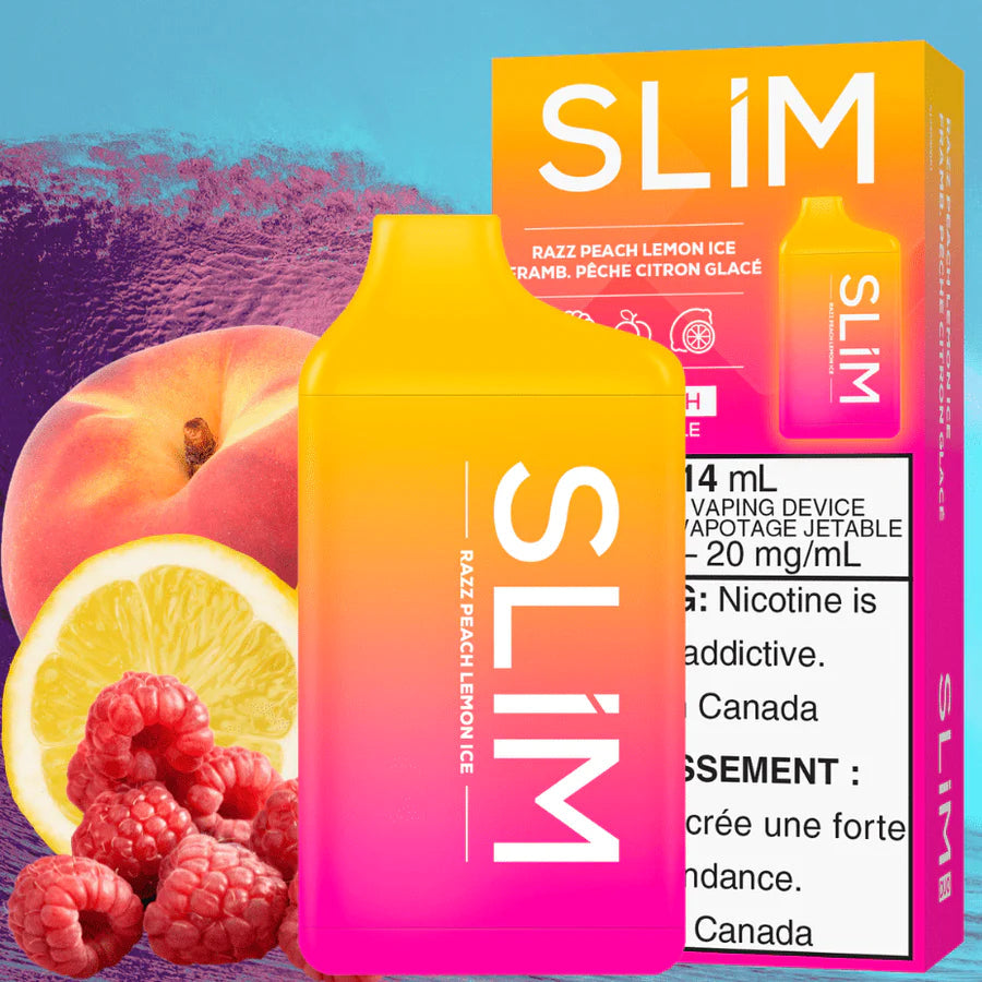 SLIM 7500 DISPOSABLE - RAZZ PEACH LEMON ICE | Buy Online | Best Vaping Experience | Long-Lasting Flavor & Performance