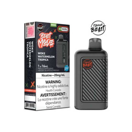 FLAVOUR BEAST BEAST MODE 8000 WOKE WATERMELON TROPICA ICED | Buy Online | Best Vaping Experience | Long-Lasting Flavor & Performance