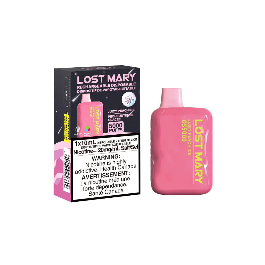 LOST MARY OS5000 DISPOSABLE - JUICY PEACH ICE